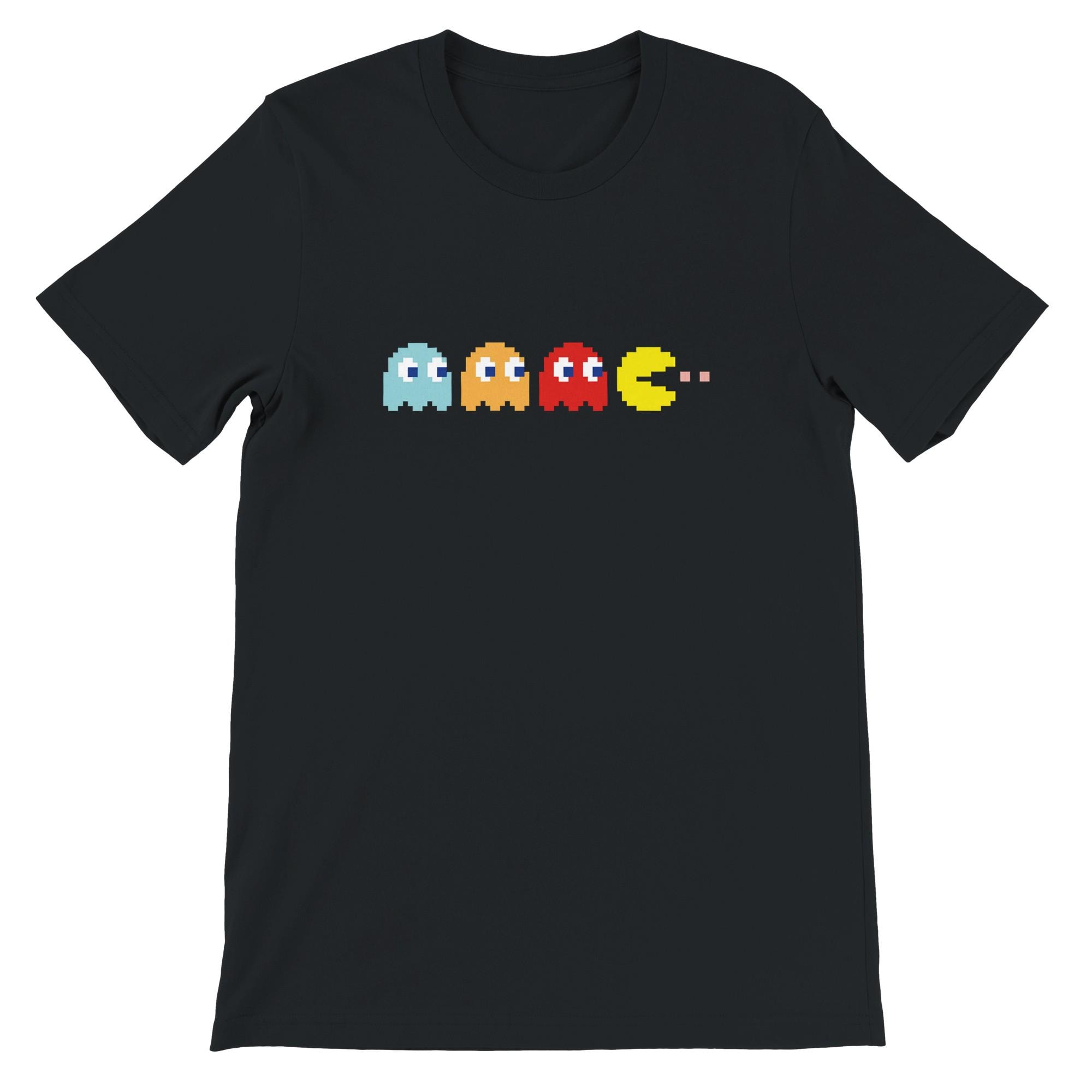 Pac-man Retro Arcade Ghosts T-shirt (black) – 8-bit Classic