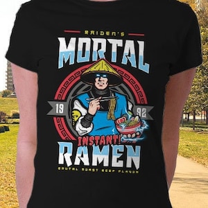 Mortal Ramen T-Shirt | Unisex - Women - Kids | Awesome Geek Video Game Food Parody Clothes