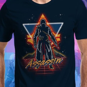 Retro Assassin T-Shirt | Unisex - Women - Kids | Awesome Retro Video Game Parody Clothes