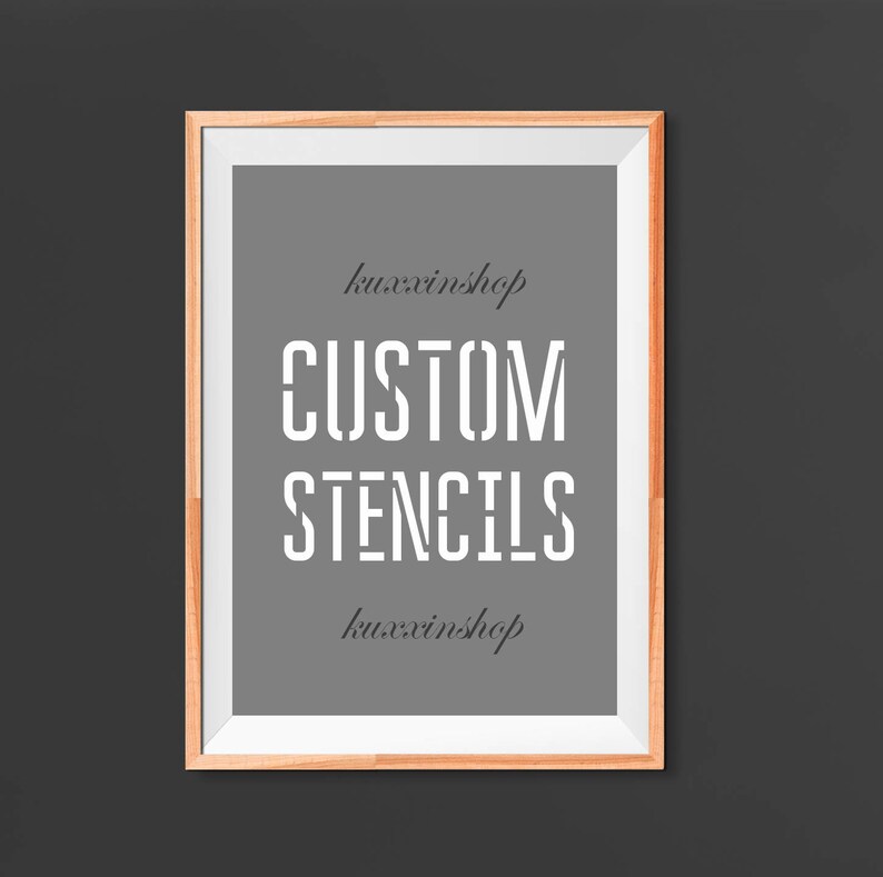 Custom Stencil Design A4 A3 Bespoke Mylar Reusable Stencil Etsy