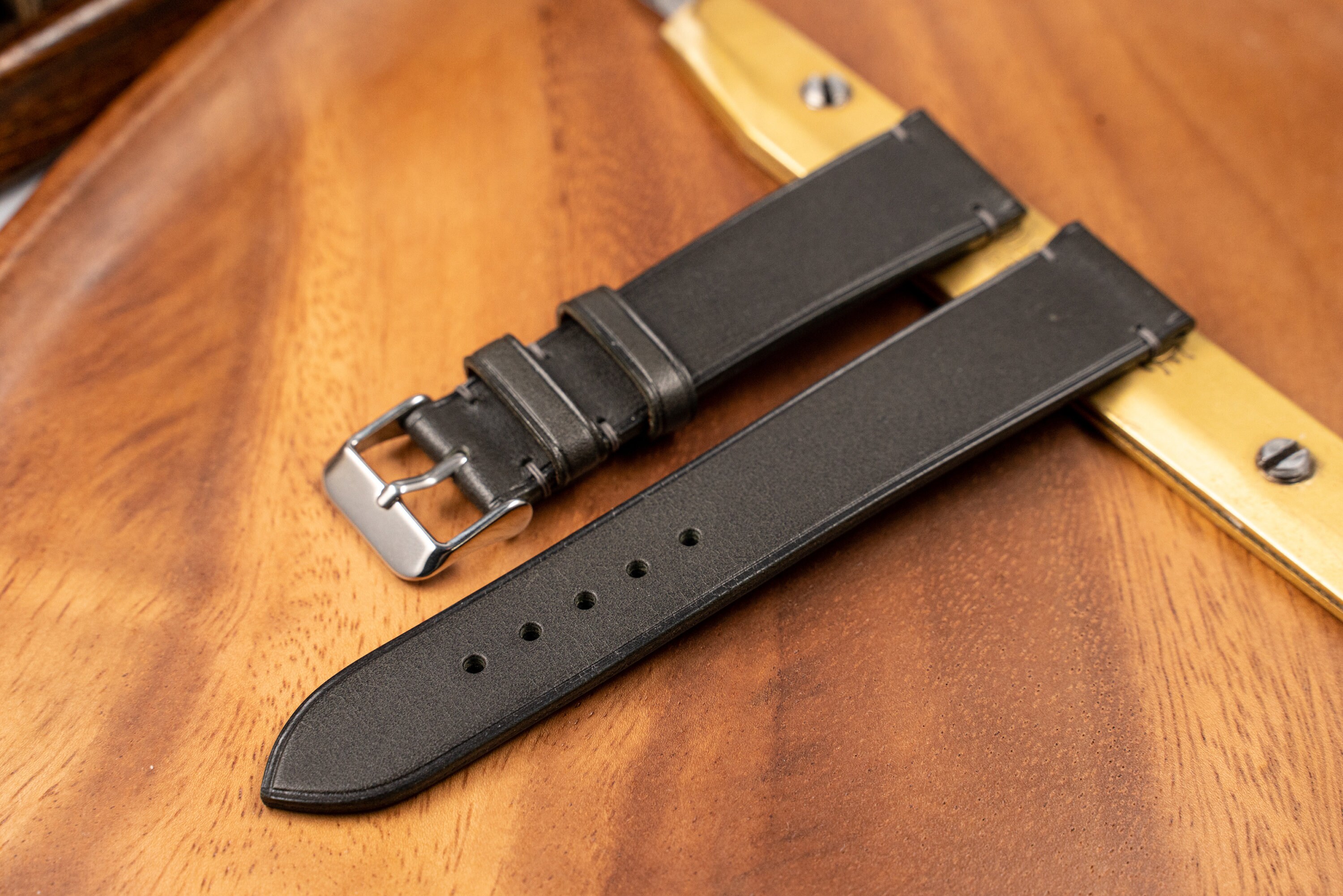 Vintage Gray Leather WATCH BAND Sale One size 20mm lug Etsy