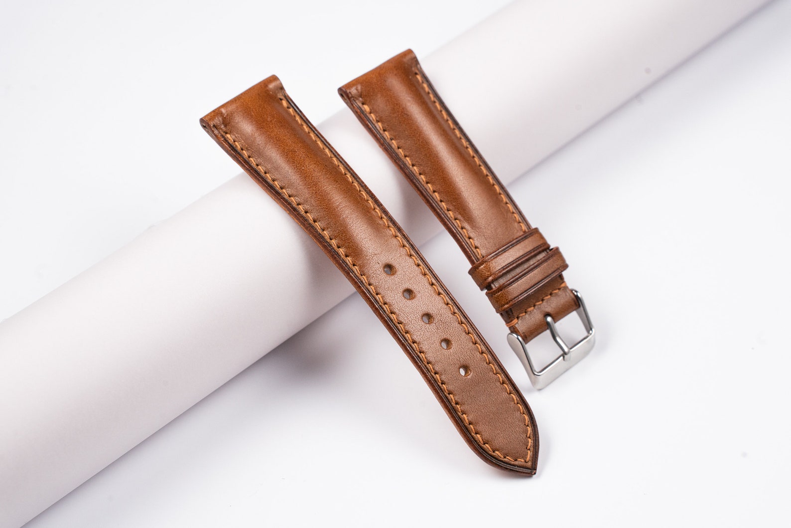 Tan Omega leather Watch band watch strap for 17mm 18mm Etsy