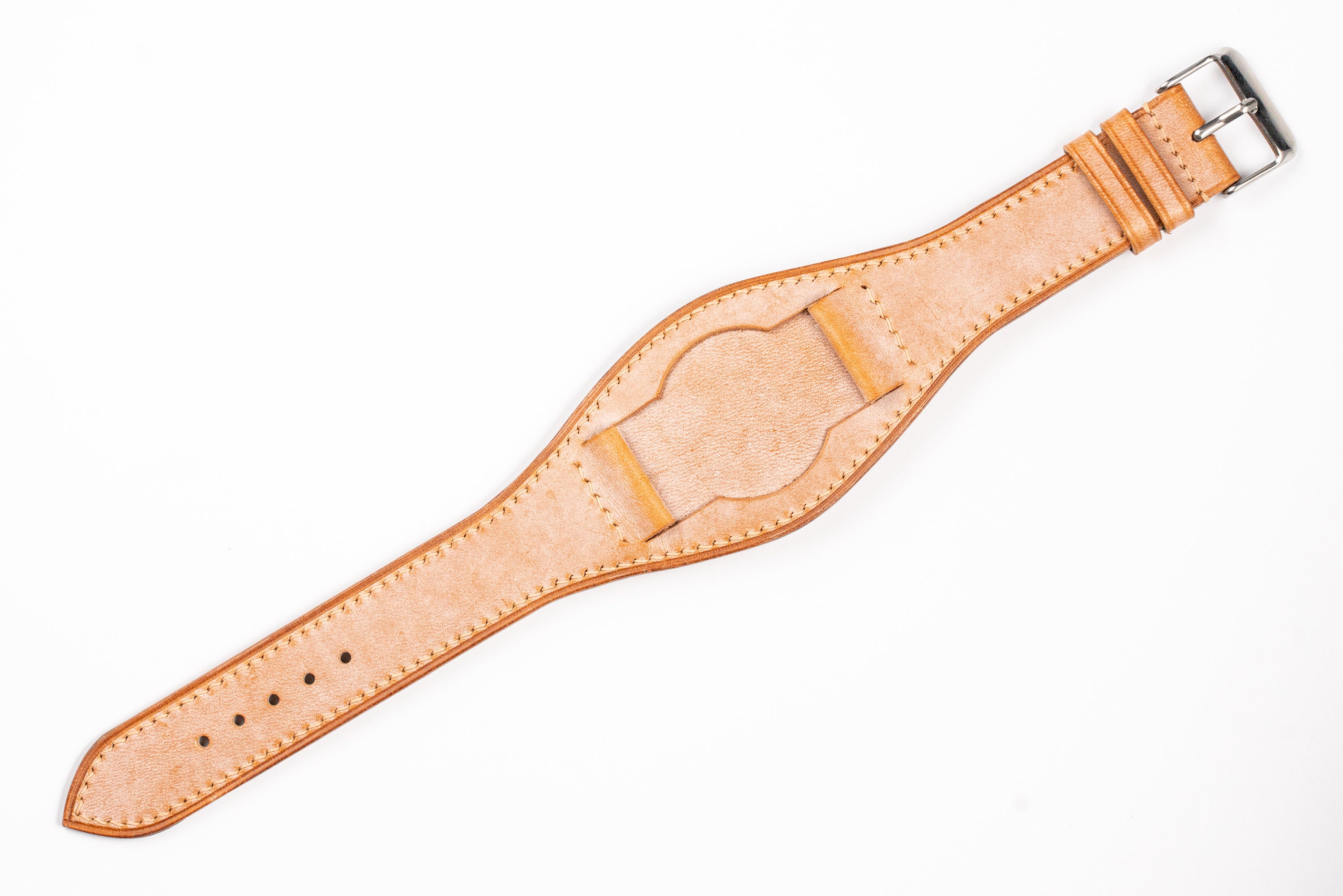 Full BUND Watch Band Leather Cuff watch strap for 16mm 17mm Etsy