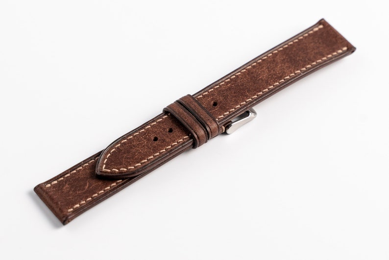 Vintage watch band. Classical Rolex leather watch strap. Etsy