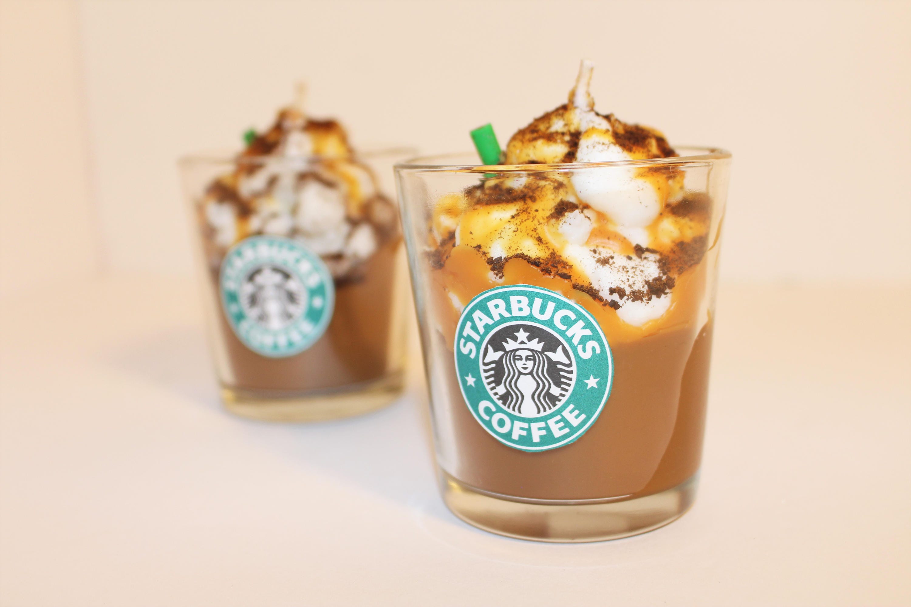 STARBUCKS CARAMEL CAPPUCCINO Candle Coffee Scented Wax Etsy