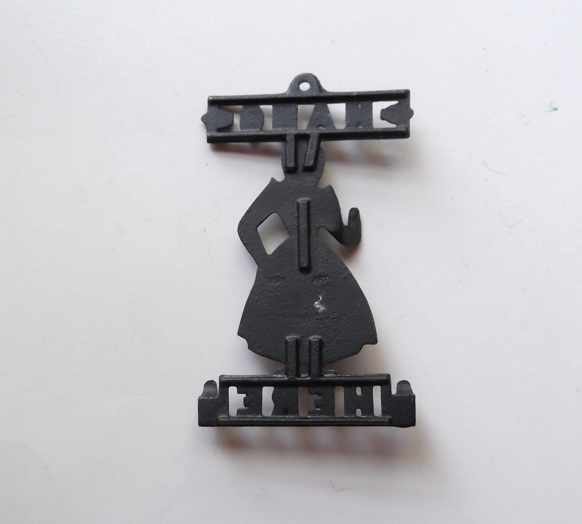 Cast Iron Wall Key Holder with Hooks Hang Here Etsy