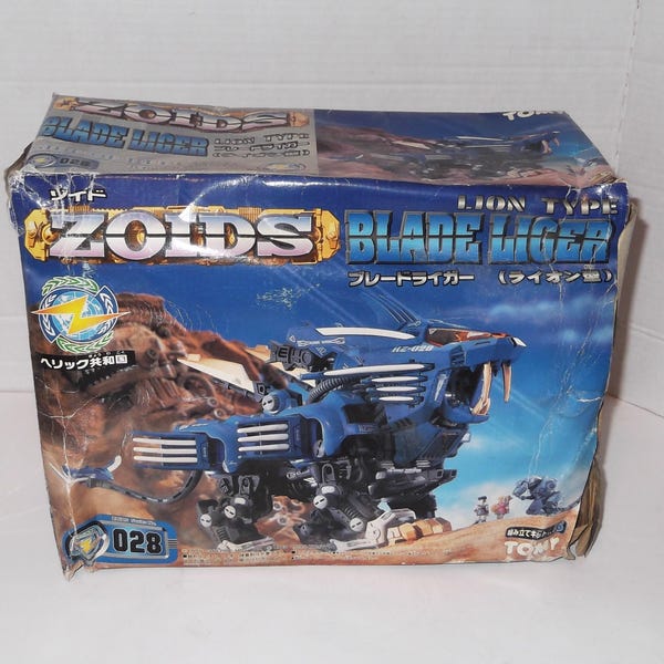 Vintage 1983 Tomy Zoids Blade Lager Lion Type Japanse doos alleen LEZEN