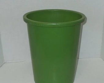Vintage DEKA groene retro prullenbak jaren 70