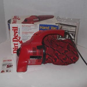 Vintage Red Dirt Teufel HANDSAUGER Modell DD120 FUNKTIONIERT mit Box Gebraucht Reinigen
