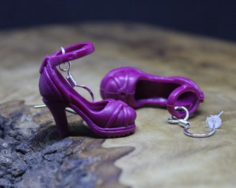 Barbie Doll Shoe Earrings, Miniature Platform Heels, Retro 90s KAWAII