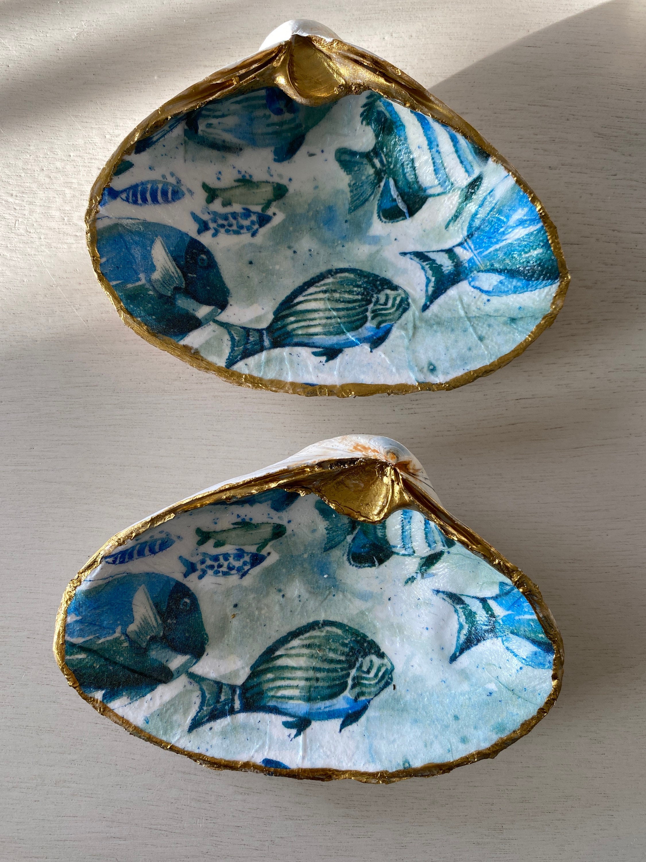 Decoupaged Shells Etsy