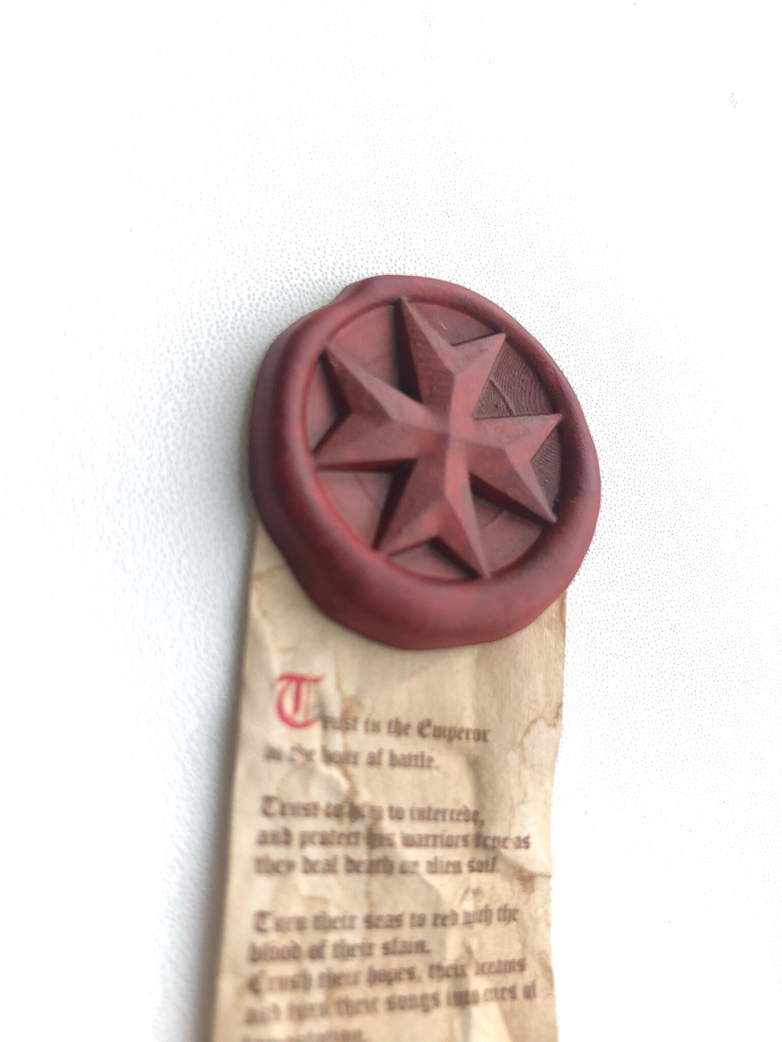 Warhammer 40k Purity Seal With Litany Etsy