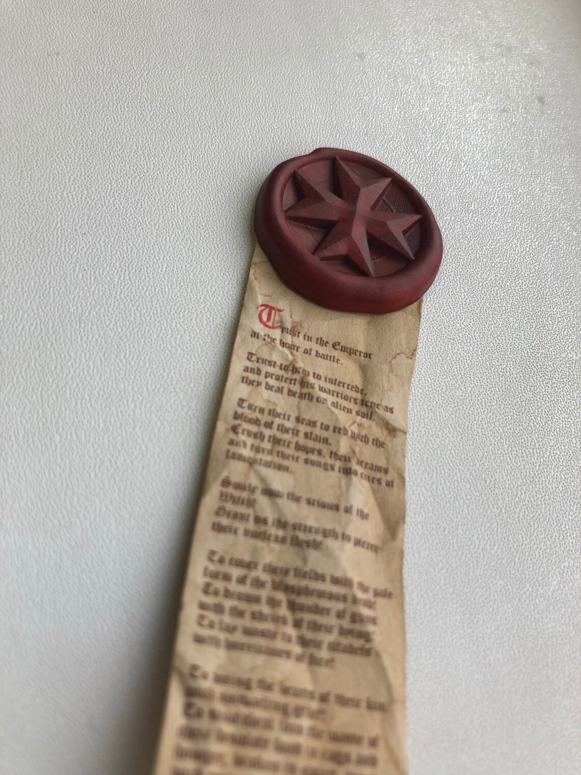 Warhammer 40k Purity Seal With Litany Etsy