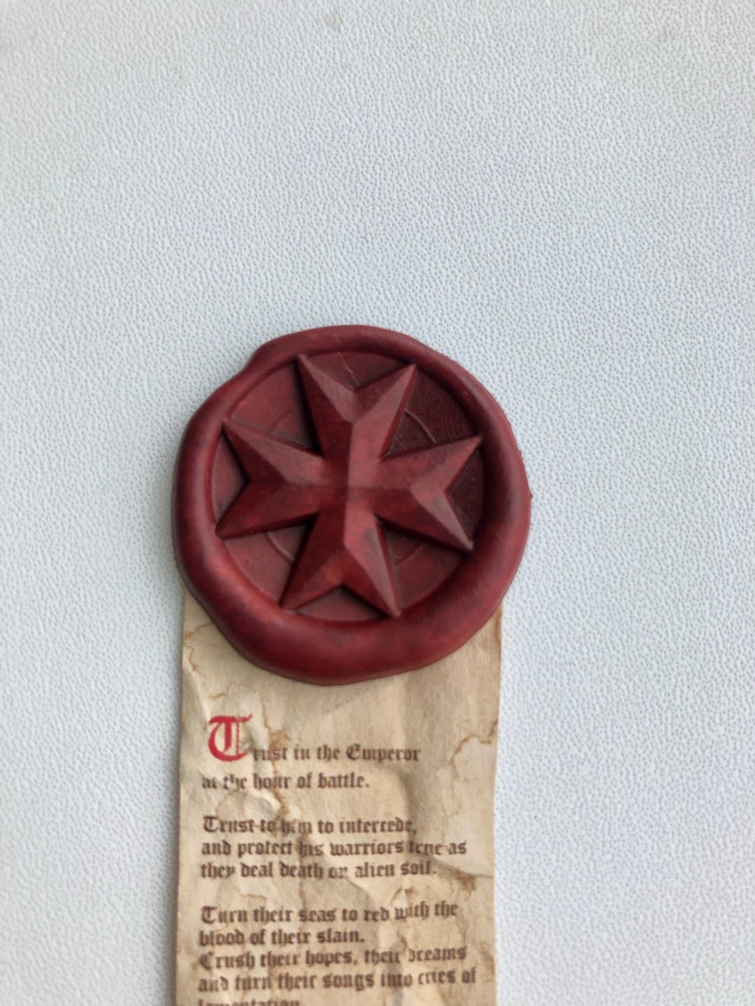 Warhammer 40k Purity Seal With Litany Etsy