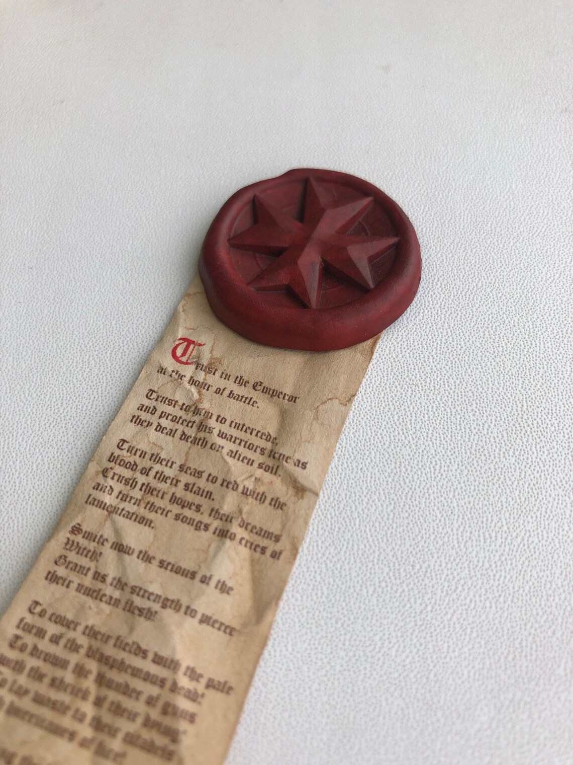 Warhammer 40k Purity Seal With Litany Etsy