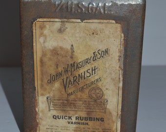 Vintage John W. Masury & Son Varnish 1/4 Gallon