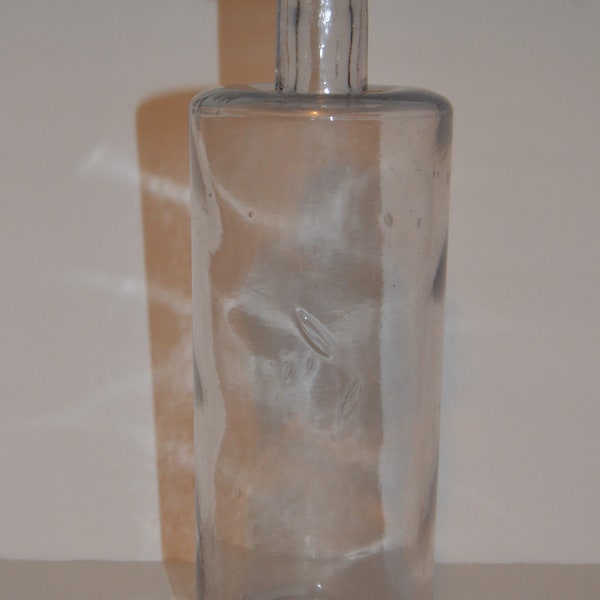 Vintage Clear Glass Medicinal Bottle