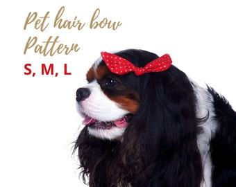 Dog bow tie pattern / Dog collar accessories / Small, Medium, Large sizes / Pet patterns for sewing / Dog accessories PDF sewing patterns