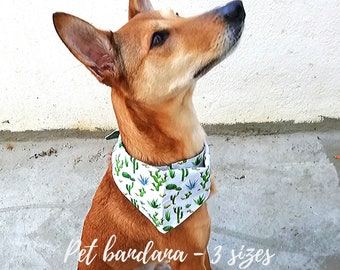 Dog bandana Tutorial and PATTERNS/ Dog and cat accessories / Pet gift / Reversible Bandana DIY / Small, Medium and Large / Bandana Patterns