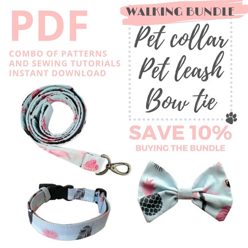 Dog Bow Tie Dog Collar Instant Download Sewing Tutorial Pet Etsy