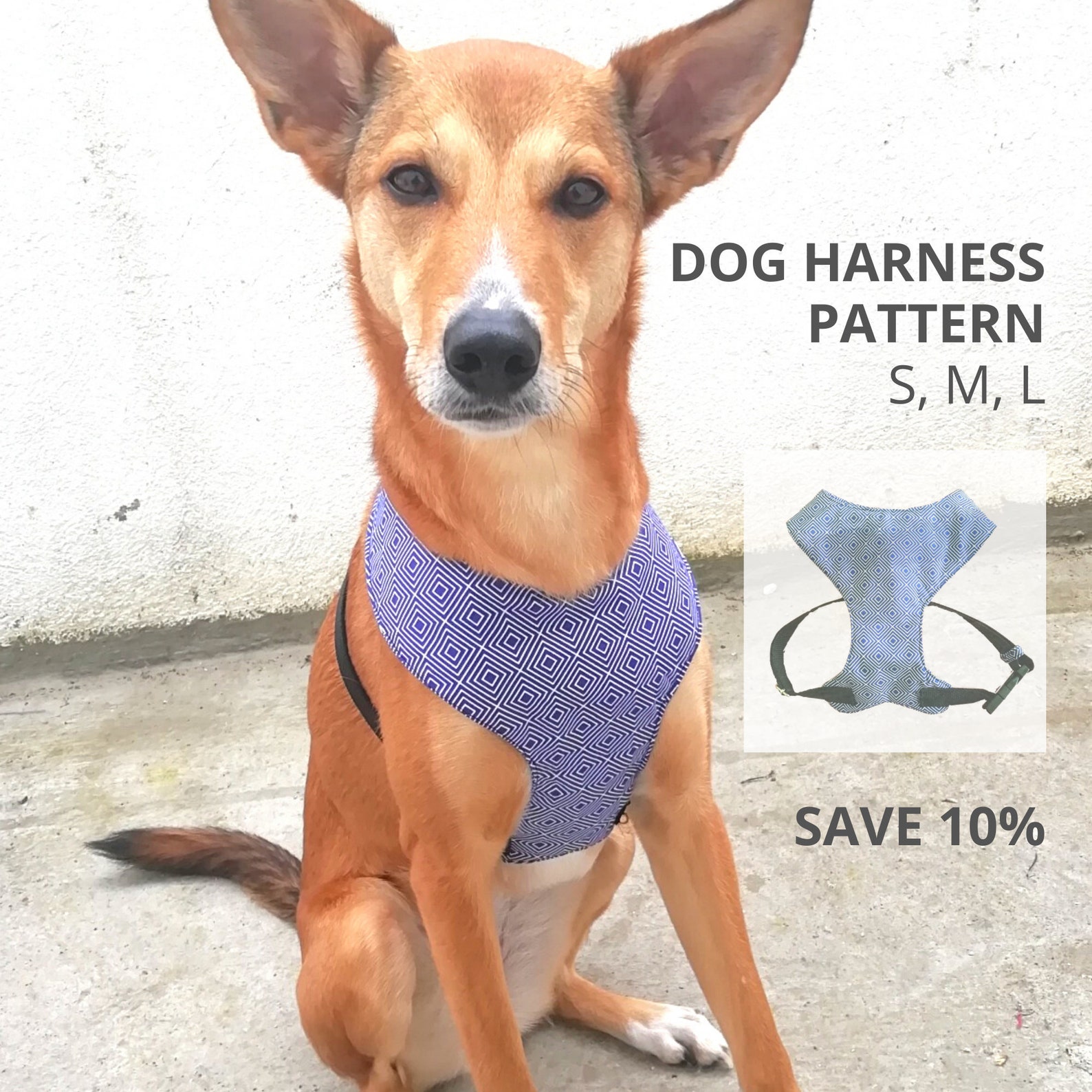Diy Dog Harness Sewing Pattern And Full Instructions Pdf 19E
