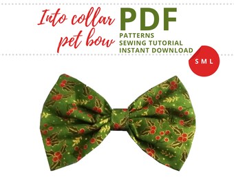 Dog Bow Tie Pattern and Tutorial Dog Collar Wedding Accessories