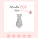 Pet Necktie Tutorial and Patterns / Dog Neck Tie for Wedding / XS, S, M ...