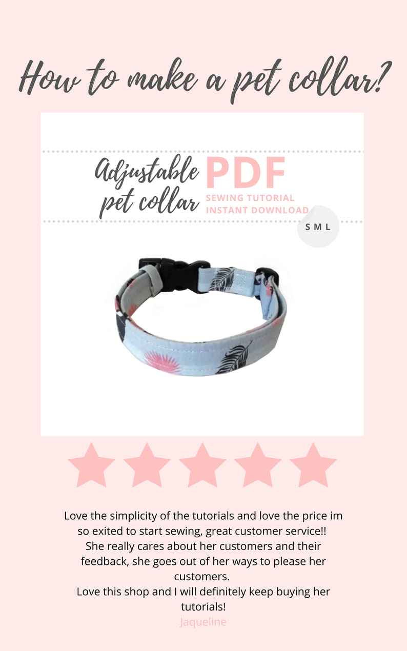 Adjustable dog collar Tutorial and Patterns / Pet collar DIY / Etsy
