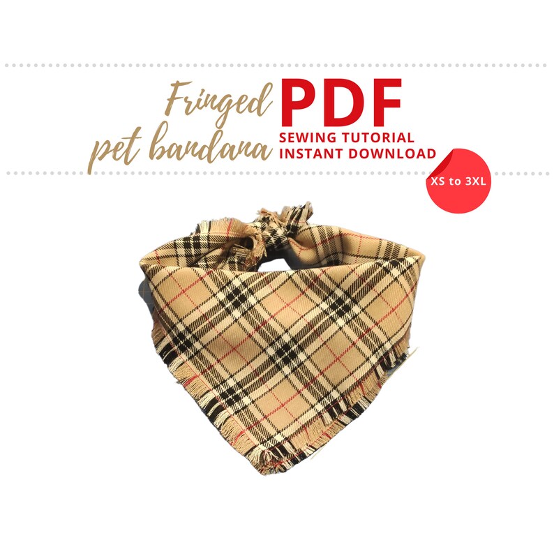 Dog Bandana PATTERN PDF / Dog and Cat Accessories / Pet Gift / Etsy