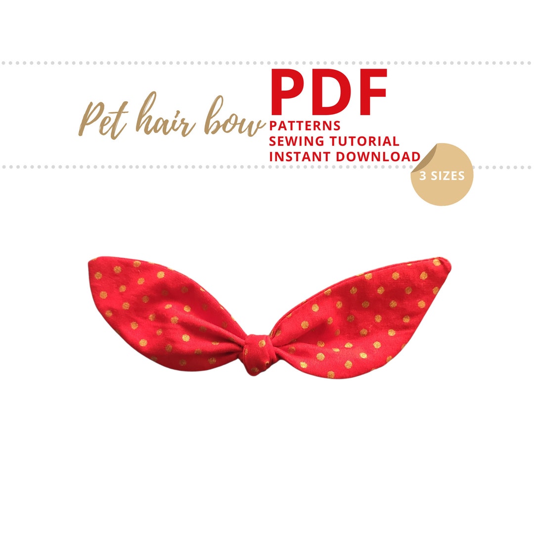 Dog Bow Tie Pattern / Dog Collar Accessories / Small, Medium, Large