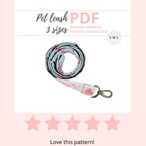 Pet leash sewing PDF tutorial / Dog leash DIY / Cat leash make project / Sewing tutorial / Small, Medium and Large / Instant download image 8