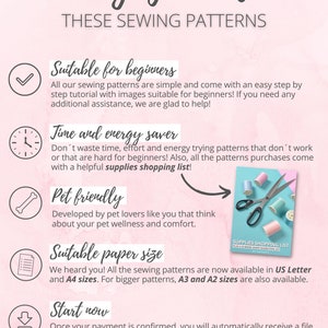 Sailor Bow for pet collar Tutorial and Patterns / Small, Medium, Large / Cat and Dog collar Accessories / Instant Download Sewing Pattern image 5