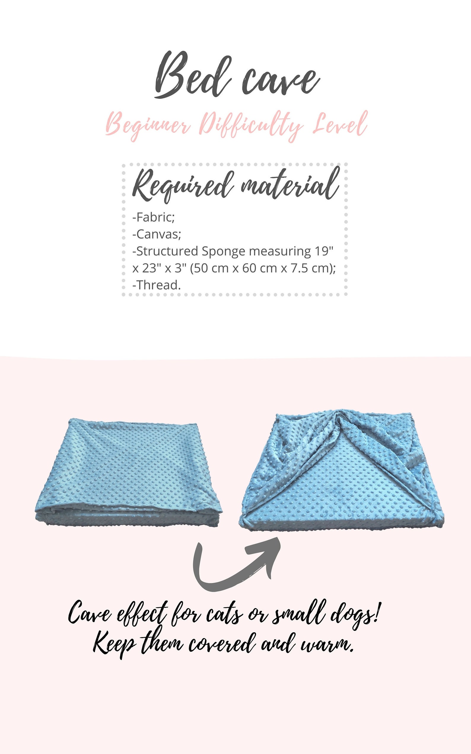 Dog Bed Cave Tutorial/ Cat Bed Cave DIY / Pet Bed Sewing Etsy