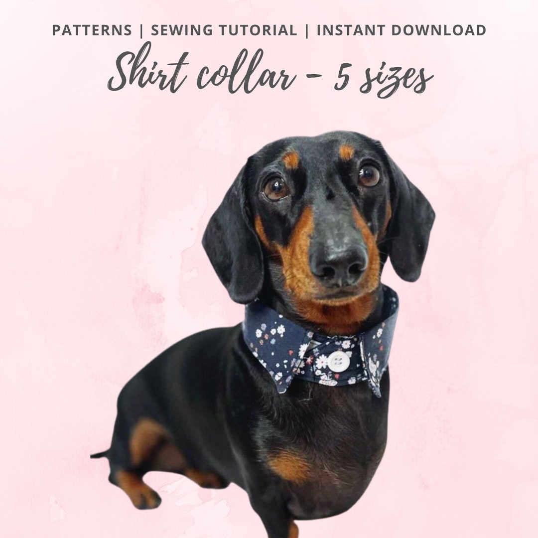 False Shirt Collar for Dog Tutorial and Sewing Patterns / Dog Neck