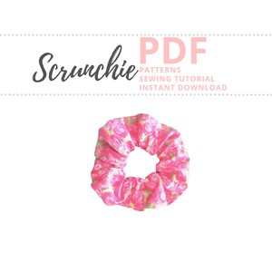 Scrunchie-Schnittmuster PDF / Einfaches Scrunchie-Tutorial / Scrunchie-Digital-Schnittmuster PDF / Haargummi für sie / Mutter-Tochter-Projekt
