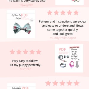 Sailor Bow for pet collar Tutorial and Patterns / Small, Medium, Large / Cat and Dog collar Accessories / Instant Download Sewing Pattern image 8