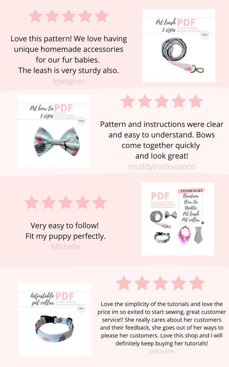 Sailor Bow for pet collar Tutorial and Patterns / Small, Medium, Large / Cat and Dog collar Accessories / Instant Download Sewing Pattern image 8