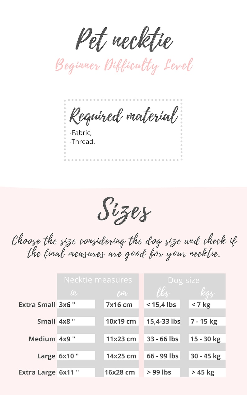 Dog Shirt Collar Pattern and Dog Neck Tie Sewing Pattern/ How Etsy