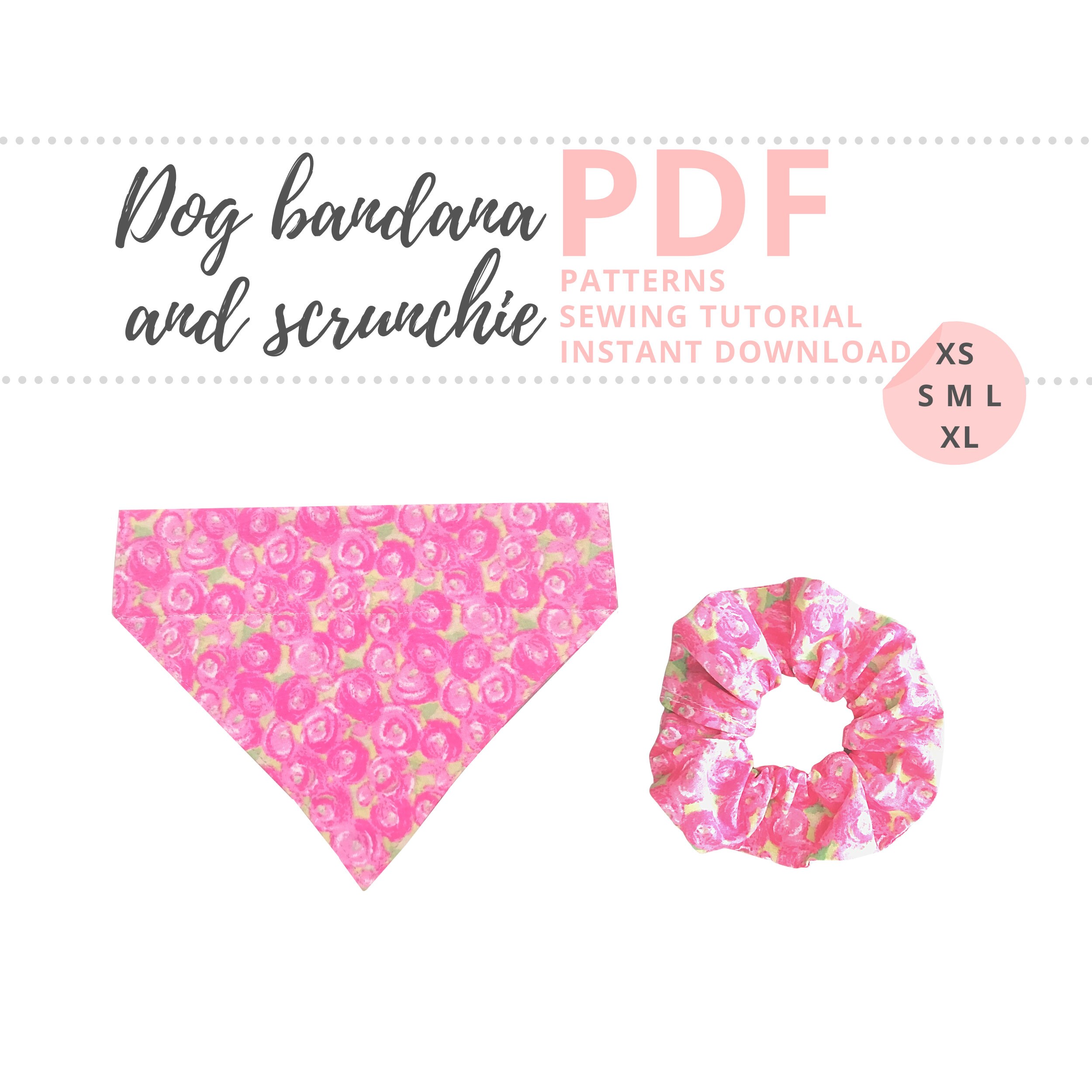 Dog bandana with matching Scrunchie pattern PDF / Sewing Etsy