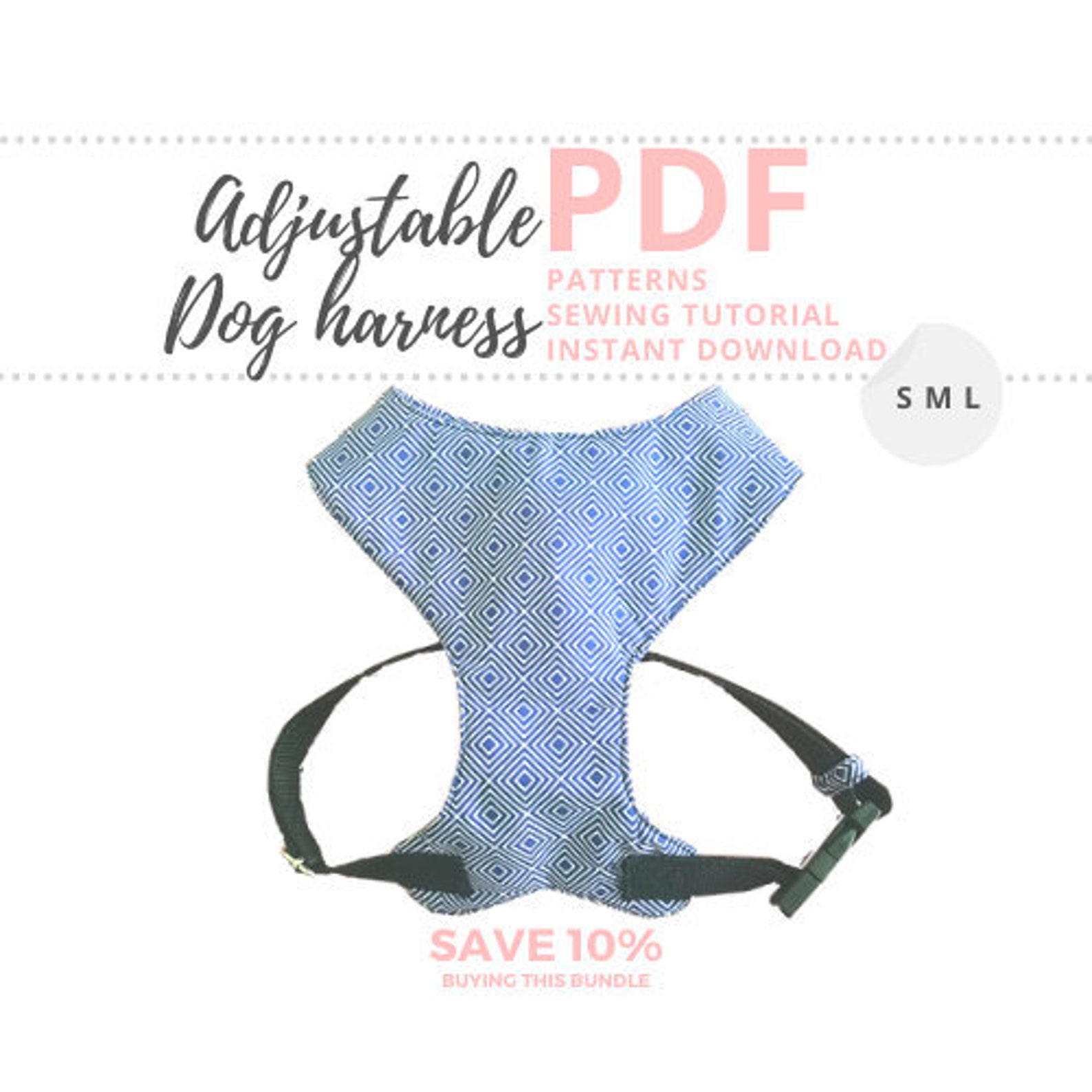 Dog Harness Pattern/ Dog Clothes Patterns / Harness Dog PDF / Etsy