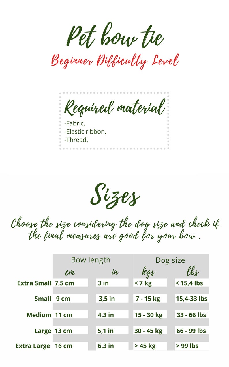 pet bow tie tutorial and patterns dog bow small medium etsy