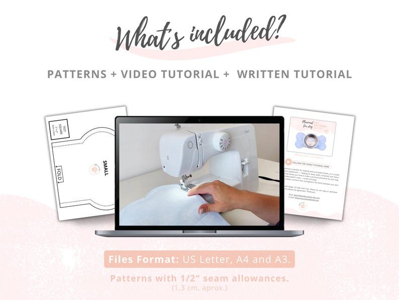 Dog Placemat Tutorial and PATTERNS | Dog food accessories | Waterproof Bone Placemat DIY | Sewing tutorial | PDF Instant download image 3