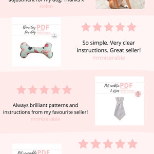 Dog shirt collar pattern and Dog neck tie sewing pattern/ How to Make Pet accessories / Dog wedding outfit / Sewing for dogs / S M L image 9