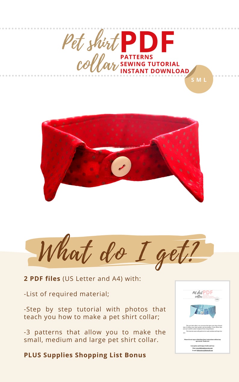 Dog Bow Pattern and Dog Shirt Collar Pattern / Sailor Bow Etsy