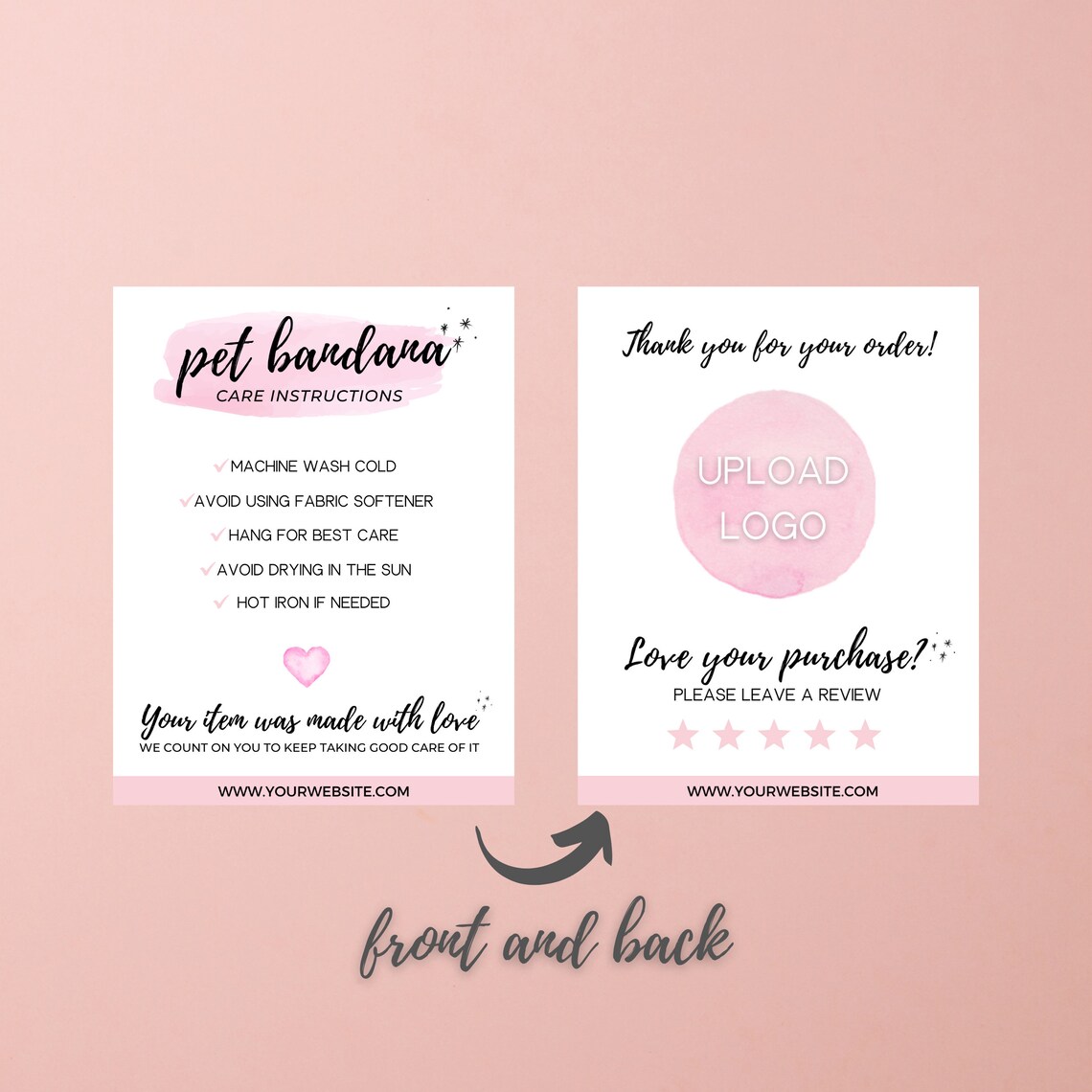 Dog Bandana Packaging / Dog Bandana Template / Pet Accessories Etsy
