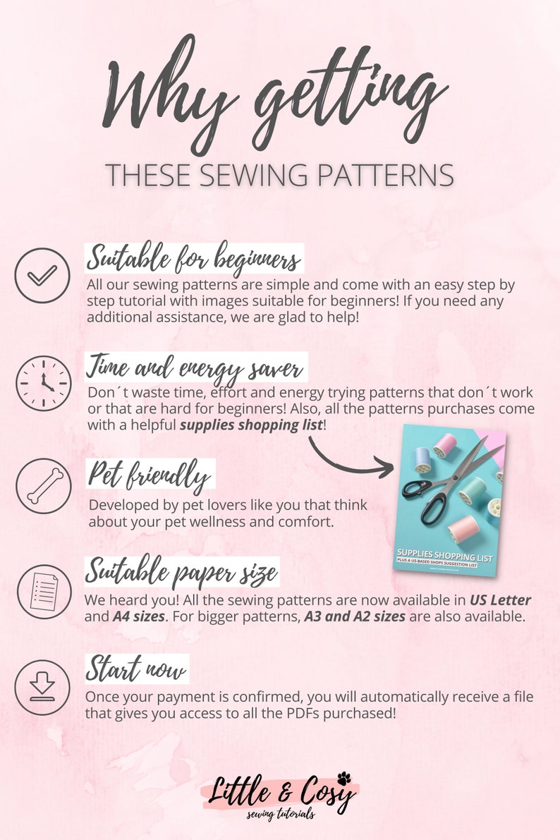 Pet leash sewing PDF tutorial / Dog leash DIY / Cat leash make project / Sewing tutorial / Small, Medium and Large / Instant download image 6