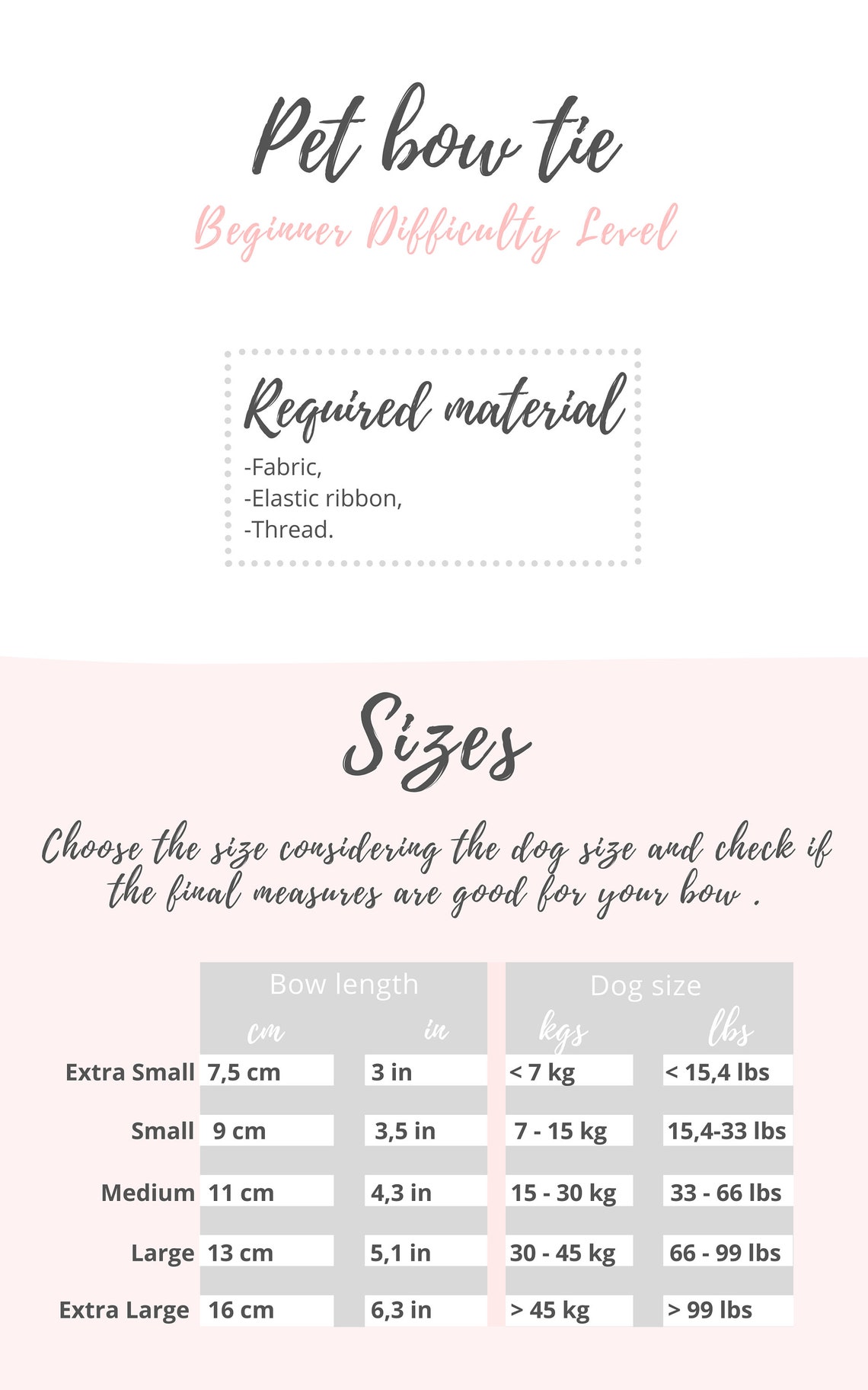 Dog Bow Tie Pattern Dog Collar and Leash Sewing Pattern / Etsy