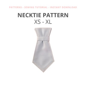 Pet Necktie Tutorial and Patterns / Dog Neck Tie for Wedding / XS, S, M, L, XL / Pet Accessories for ceremony / 5 sizes Sewing Pattern PDF