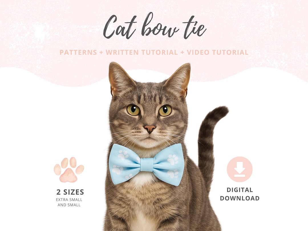 how to make a bow tie for a cat