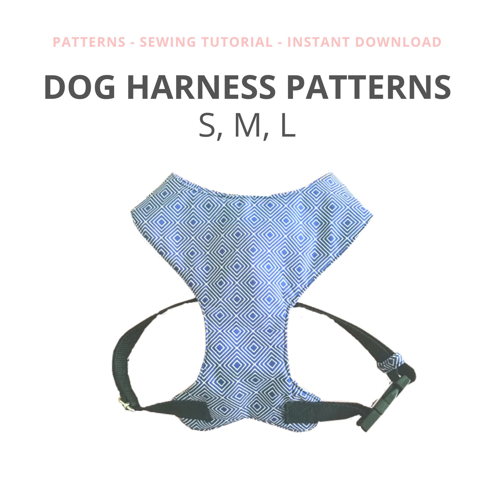 Dog harness pattern/ Dog clothes patterns / Harness dog PDF / Etsy
